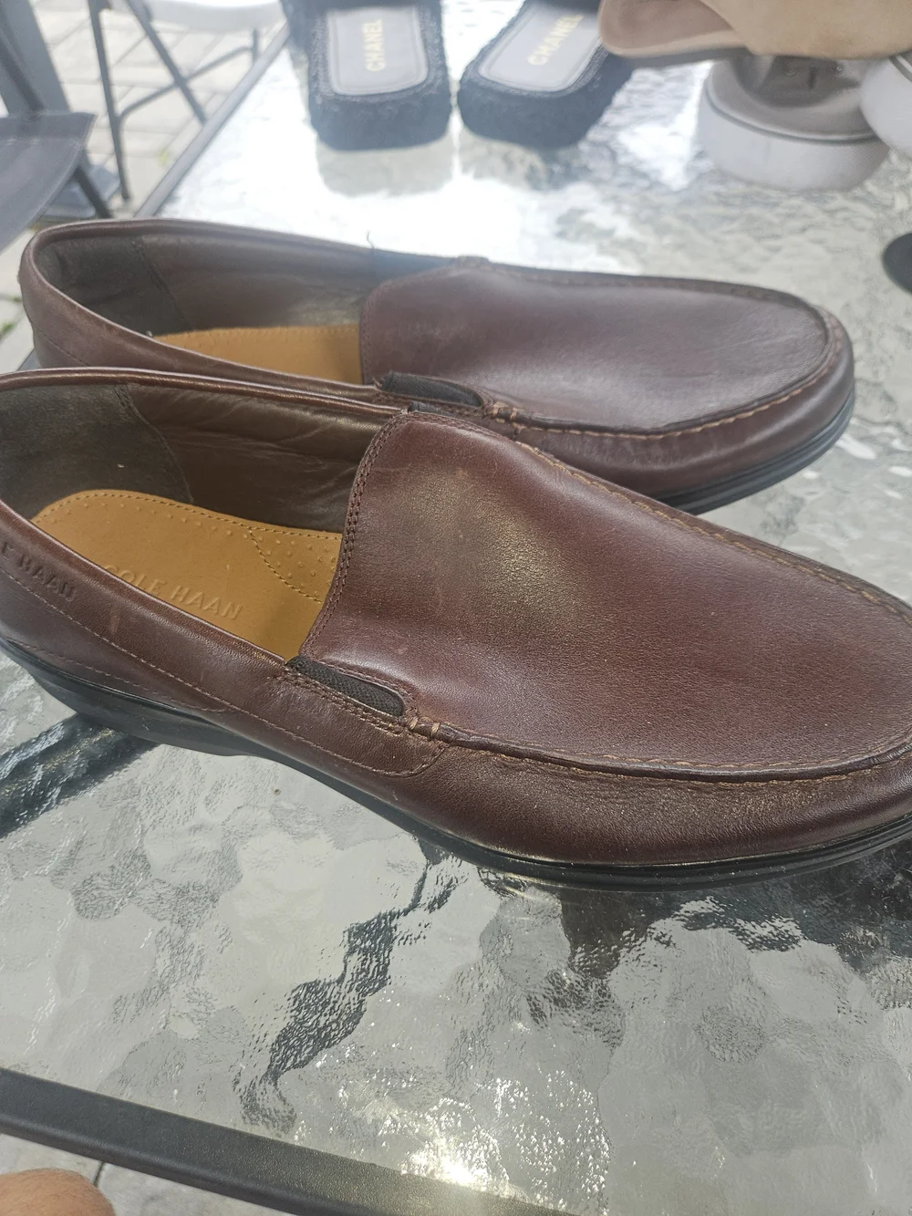 Cole Haan Men’s Brown Leather Slip-On Loafers